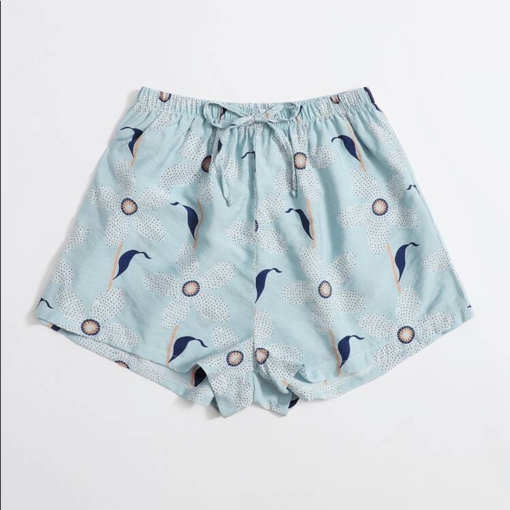 New Women’s Blue Pajama Sleep Shorts​ - Picture 3 of 6